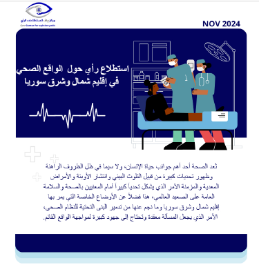 نتائج استطلاع الرأي حول الواقع الصحي في إقليم شمال وشرق سوريا